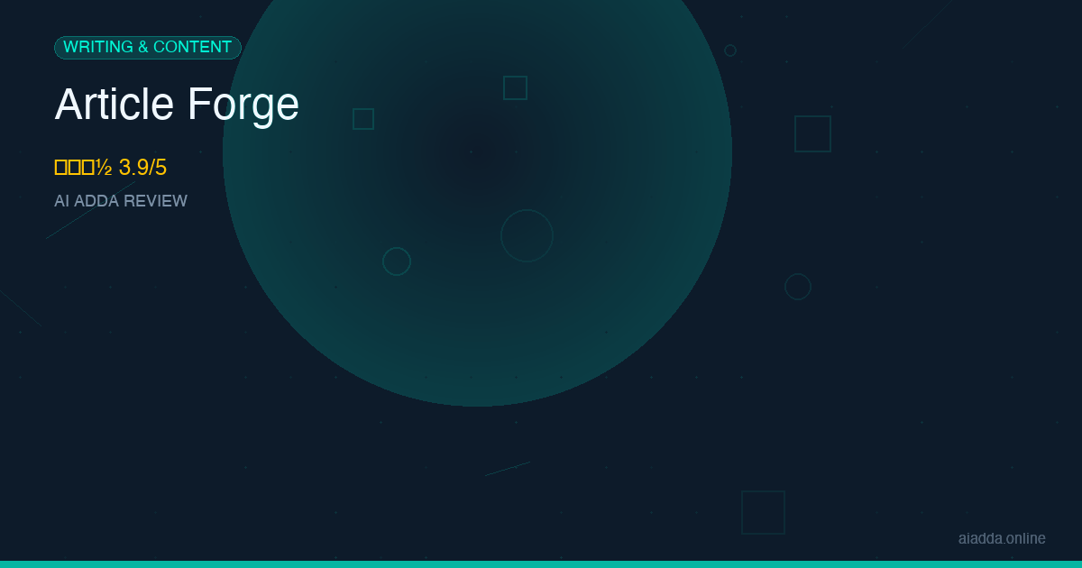 Article Forge Review